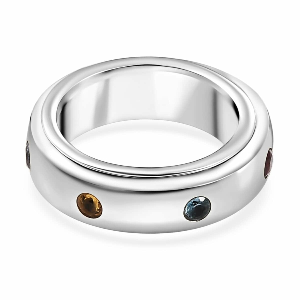 Host Pick NWOT Chakra Gemstone / Anxiety Spinner Ring Size 8 - Picture 5 of 11
